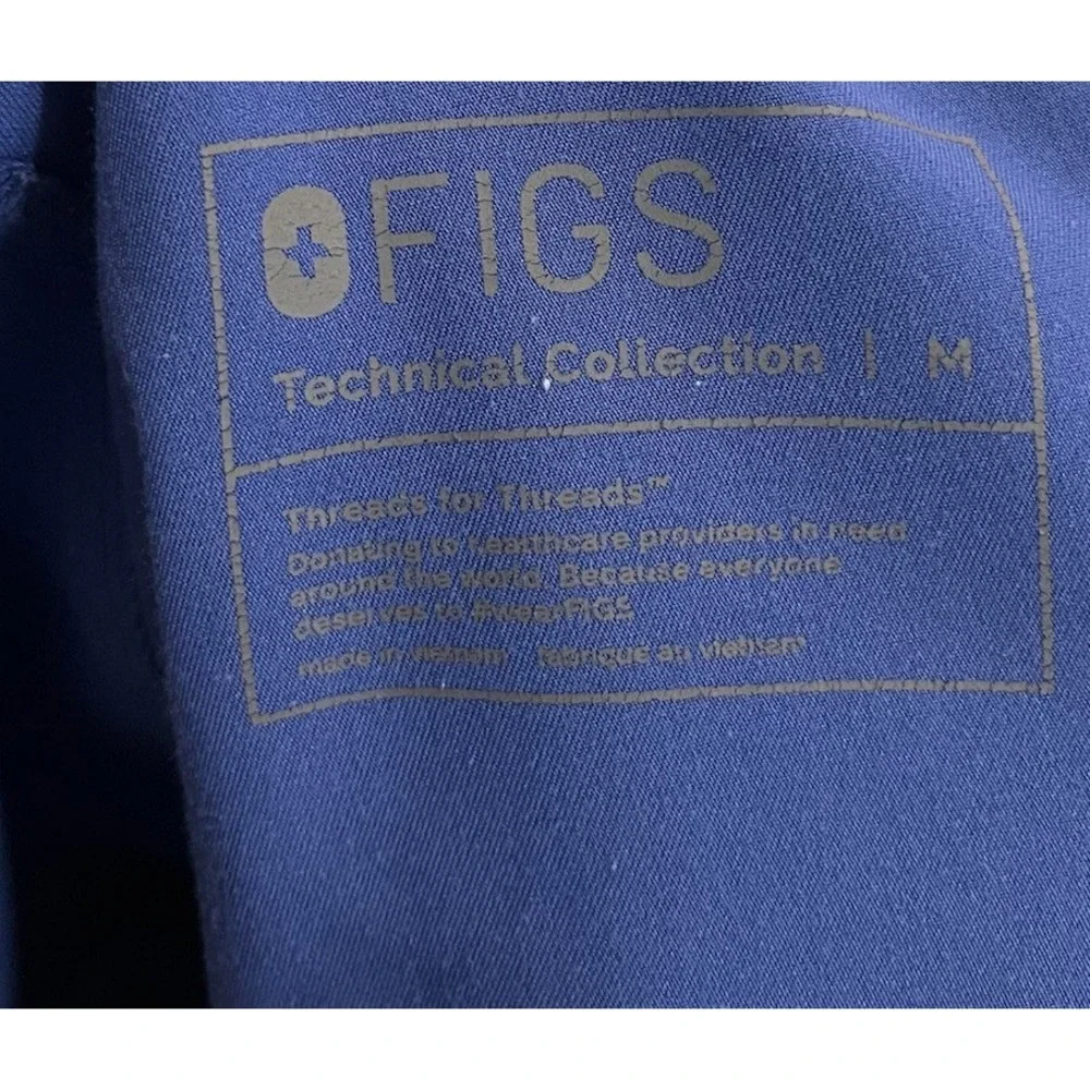 Figs Technical Collection Blue Kade Cargo Women's Scrubs Pants Size Medium‎